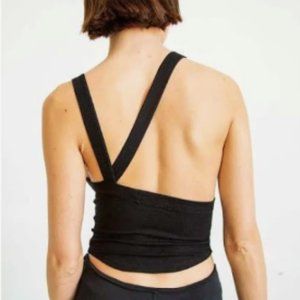 THE LINE BY K Ximeno Tank Rib Knit Black